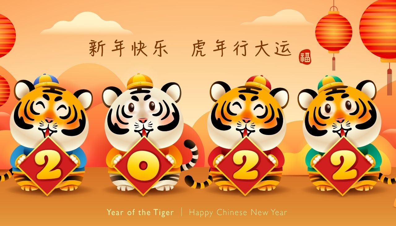 This year the Chinese New Year is represented by the tiger. Photo: DepositPhotos