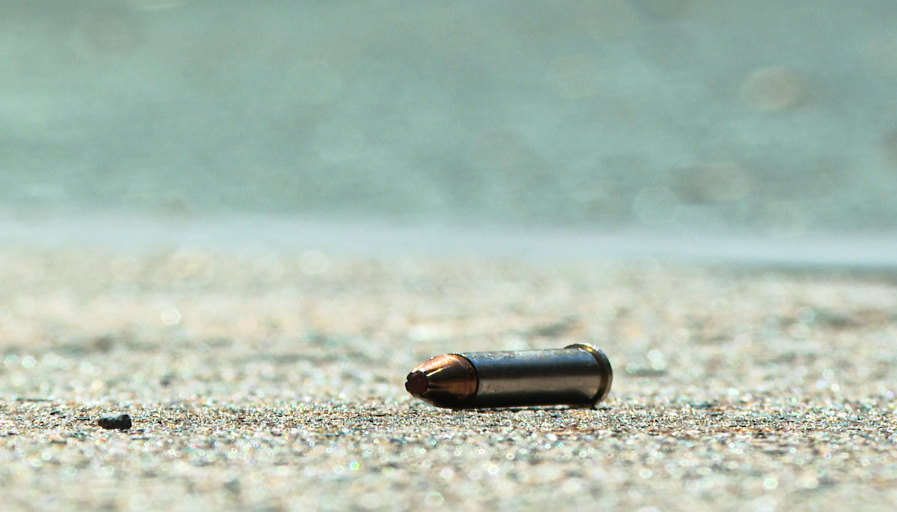 A bullet shell casing on the street in the aftermath of the mass shooting on South Street in Philadelphia, which occurred on the night of June 4, 2022. Photo: Lokman Vural Elibol/Anadolu Agency via Getty Images