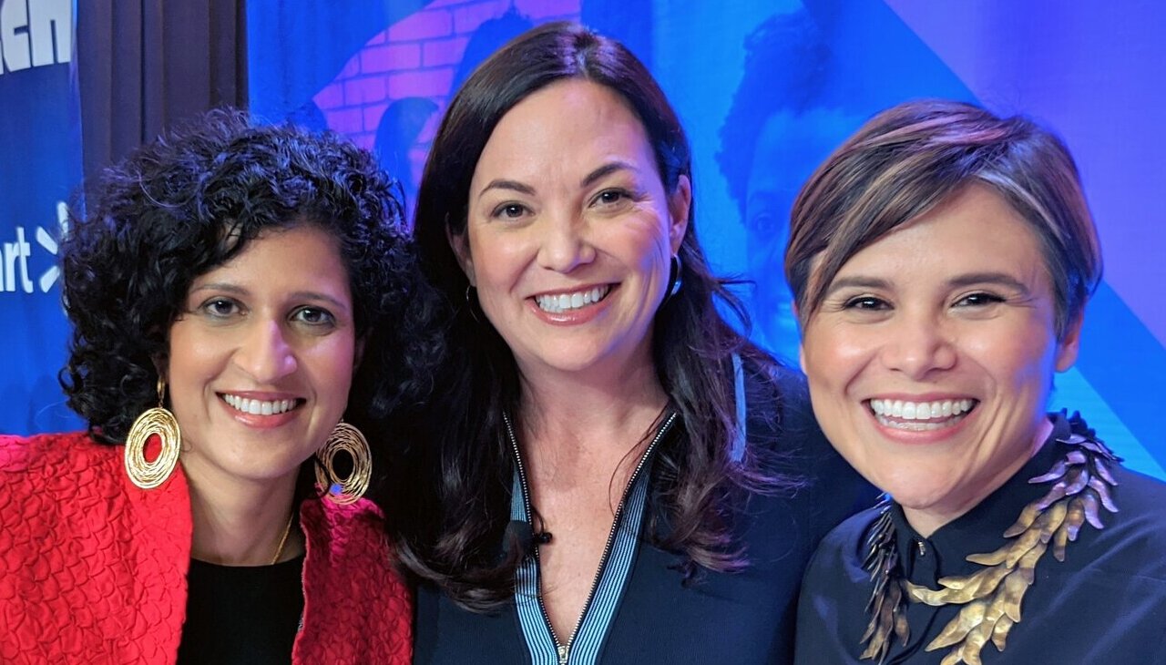 Jimena Almendares, first from right to left, poses with other executive women. 