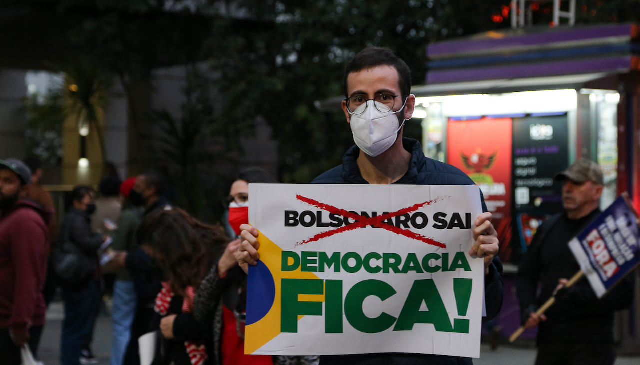 Protests against current President Jair Bolsonaro have occured.