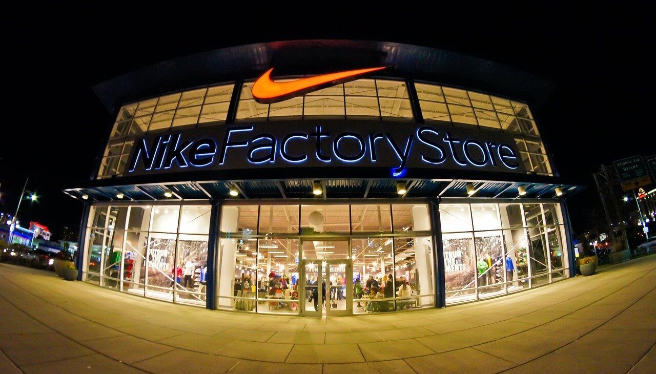 Facade of a Nike Factory Store.