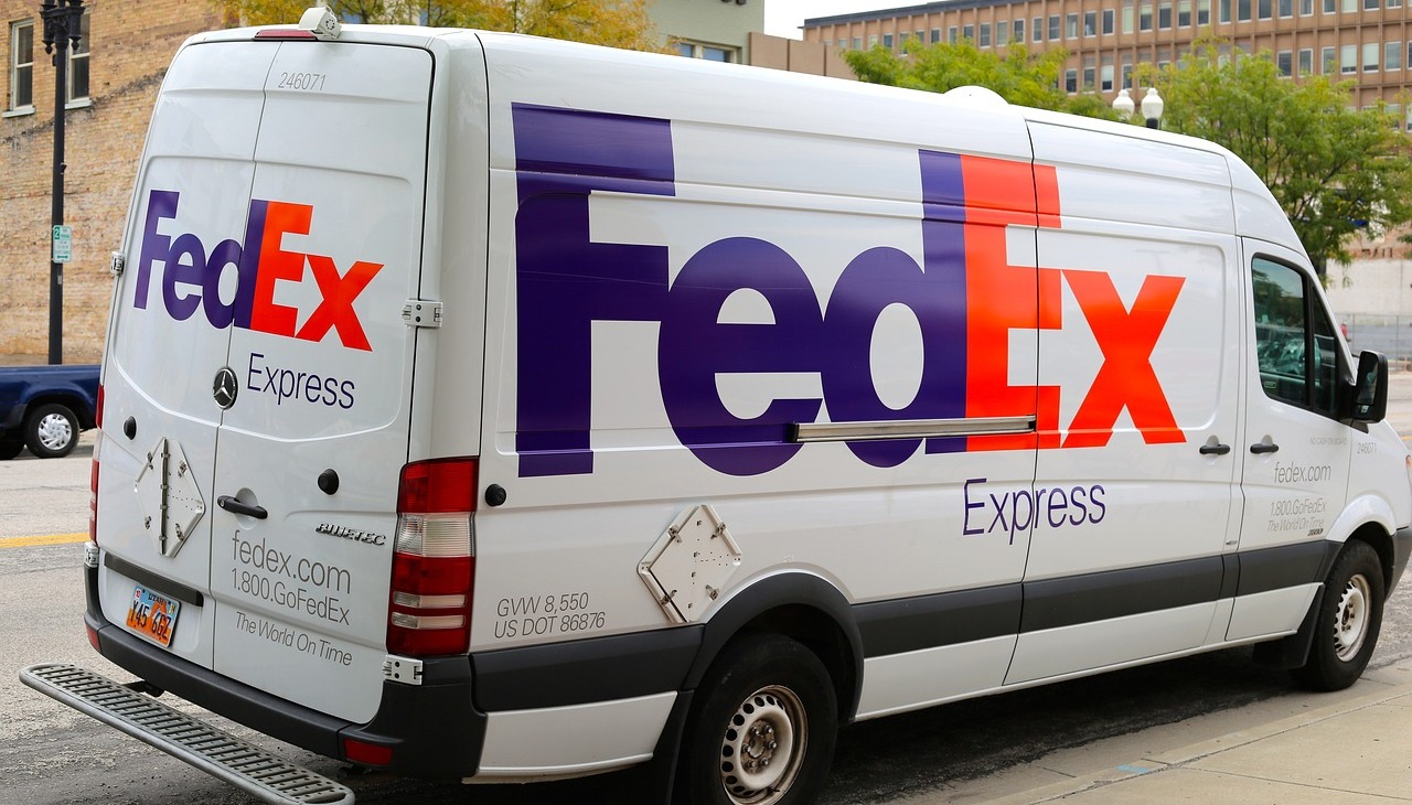 FedEx van. 
