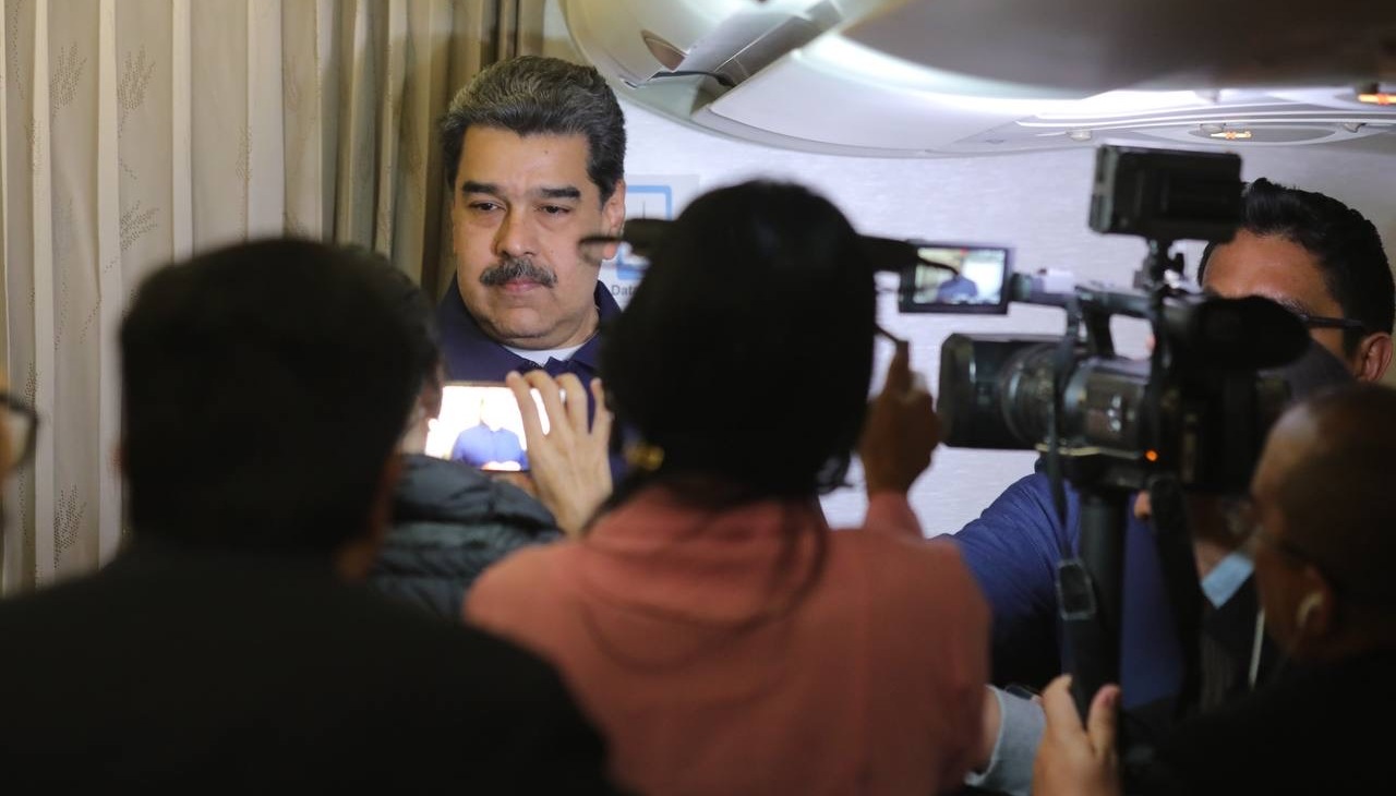 Nicolás Maduro is interviewed during COP27 at Egypt.