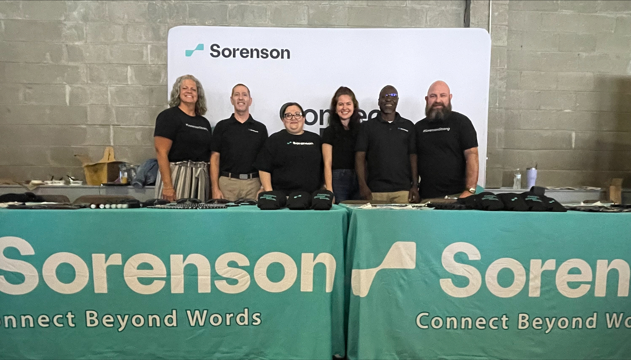 Sorenson's staff at an event. 