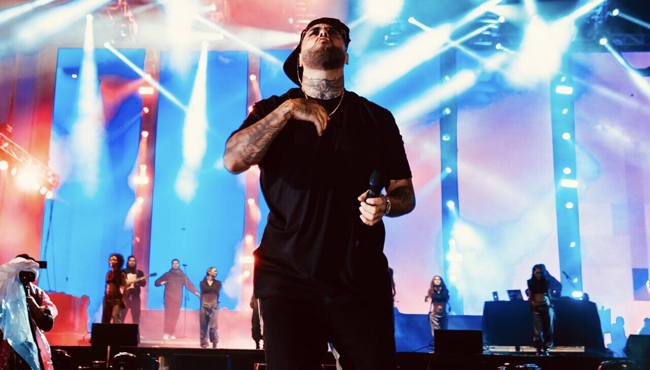 Nicky Jam at a concert in Colombia.