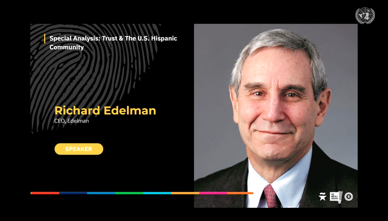 Graphic of the presentation of Richard Edelman, Edelman's CEO.