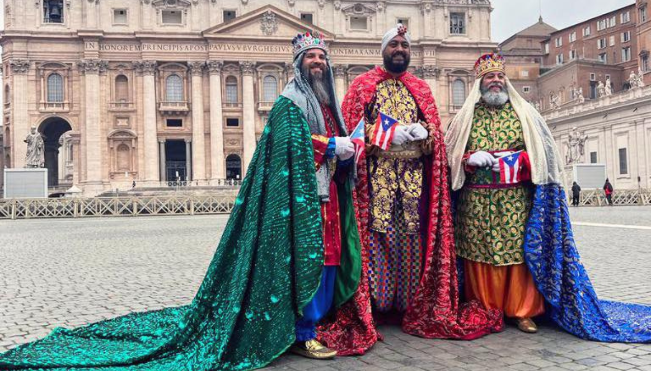 The Three Wise Men of Juana Diaz in St. Peter's Square, Rome. Photo: Facebook