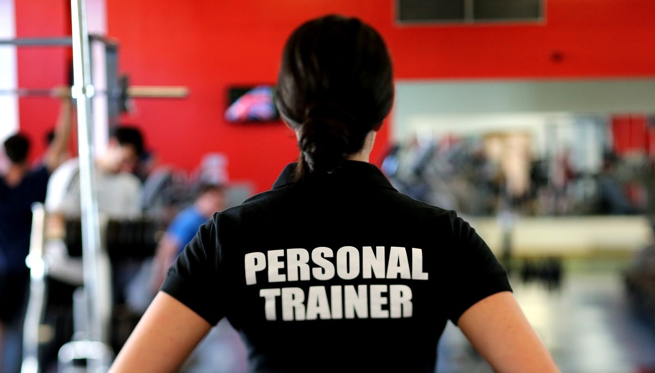 Personal trainer at a gym. 