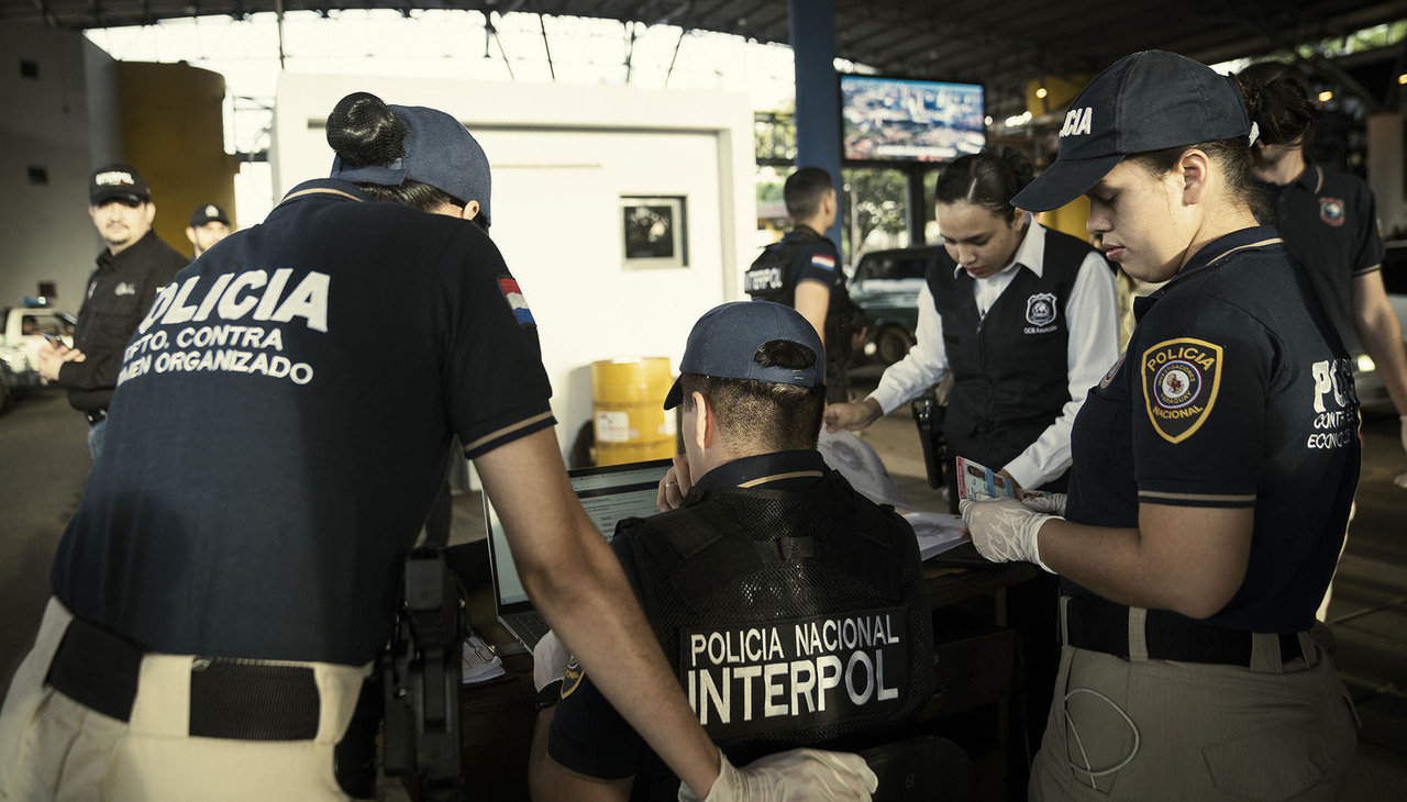 Interpol agents. 