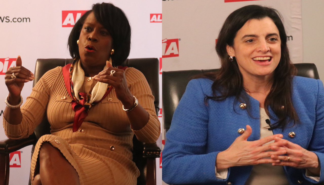 Left to right: mayoral candidates Cherelle Parker and Rebecca Rhynhart. Photos: AL DÍA News