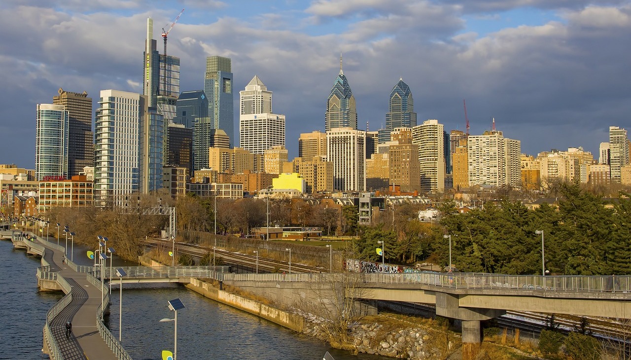 Philadelphia skyline. 