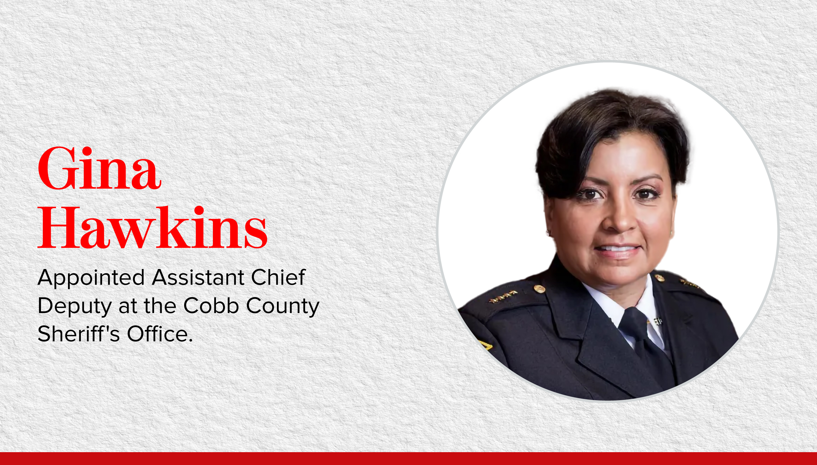 Gina Hawkins is joining the Cobb County Sheriff's Office. Graphic: Mónica Hernández/AL DÍA News.