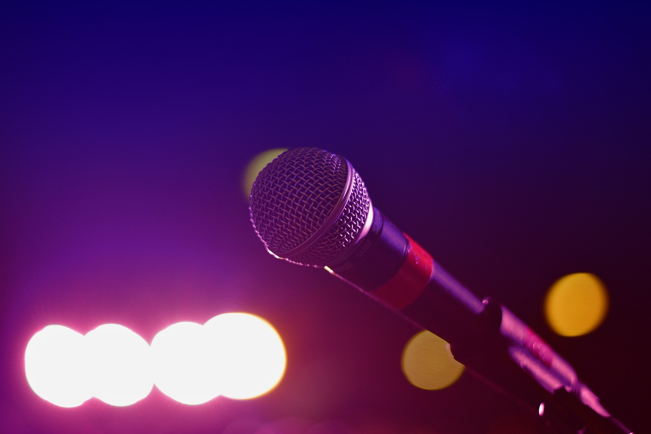 Microphone at a stage. 