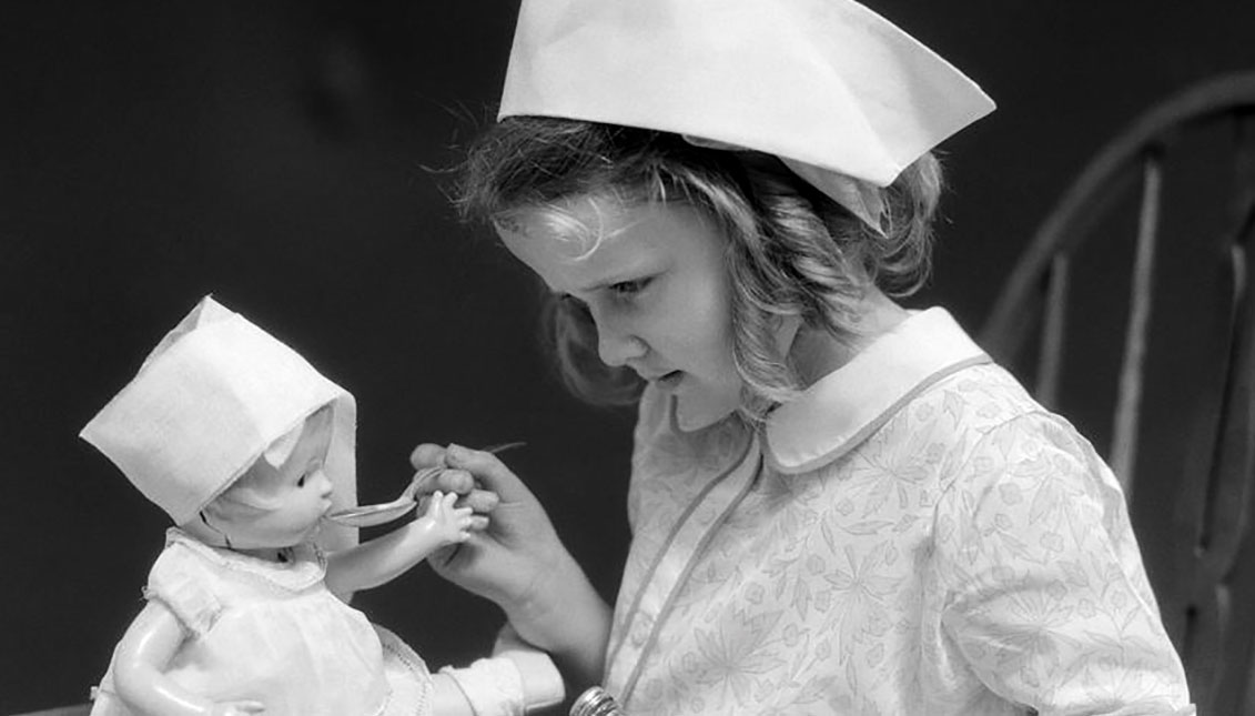 Little Girl Playing Nurse To Doll is a photograph by H. Armstrong Roberts/ClassicStock which was uploaded on November 2nd, 2015.