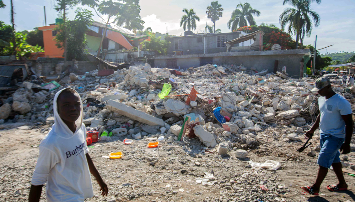 Disaster caused by Saturday's earthquake in Haiti. Photo: Getty Images 