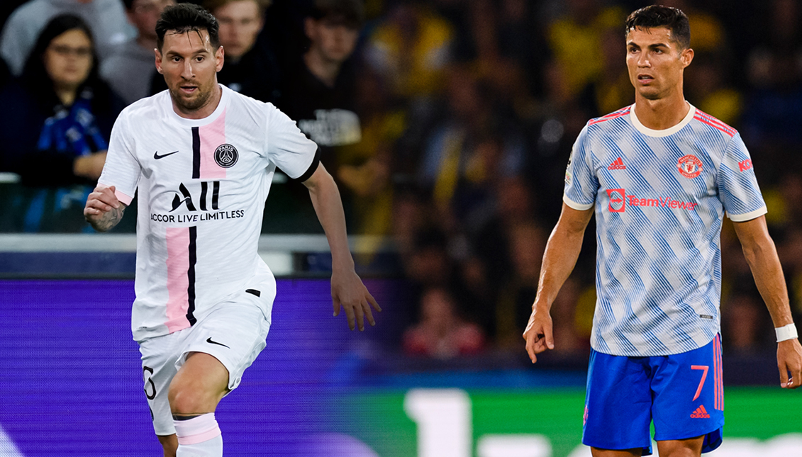 Messi and Cristiano playing for their new teams. Photo: Getty Images.