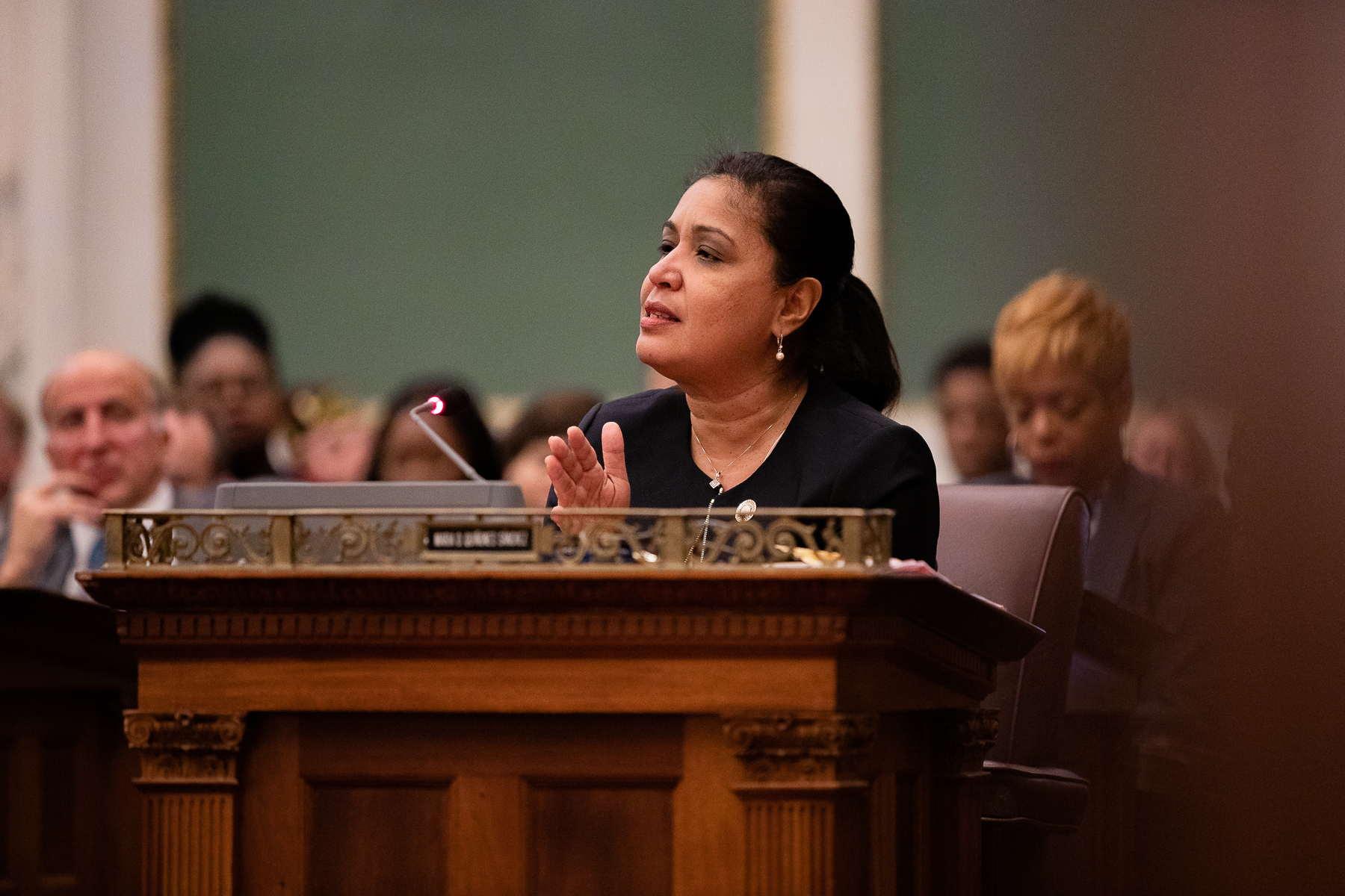 Councilmember María Quiñones-Sánchez came out against just bringing Philadelphia back to 'normal' with its new budget. Photo: Jared Piper/PHL Council