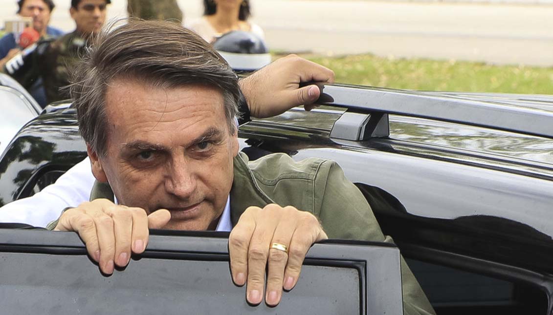 The President of Brazil, Jair Bolsonaro, in Rio de Janeiro during the 2018 elections. Photo: Buda Mendes / Getty Images.