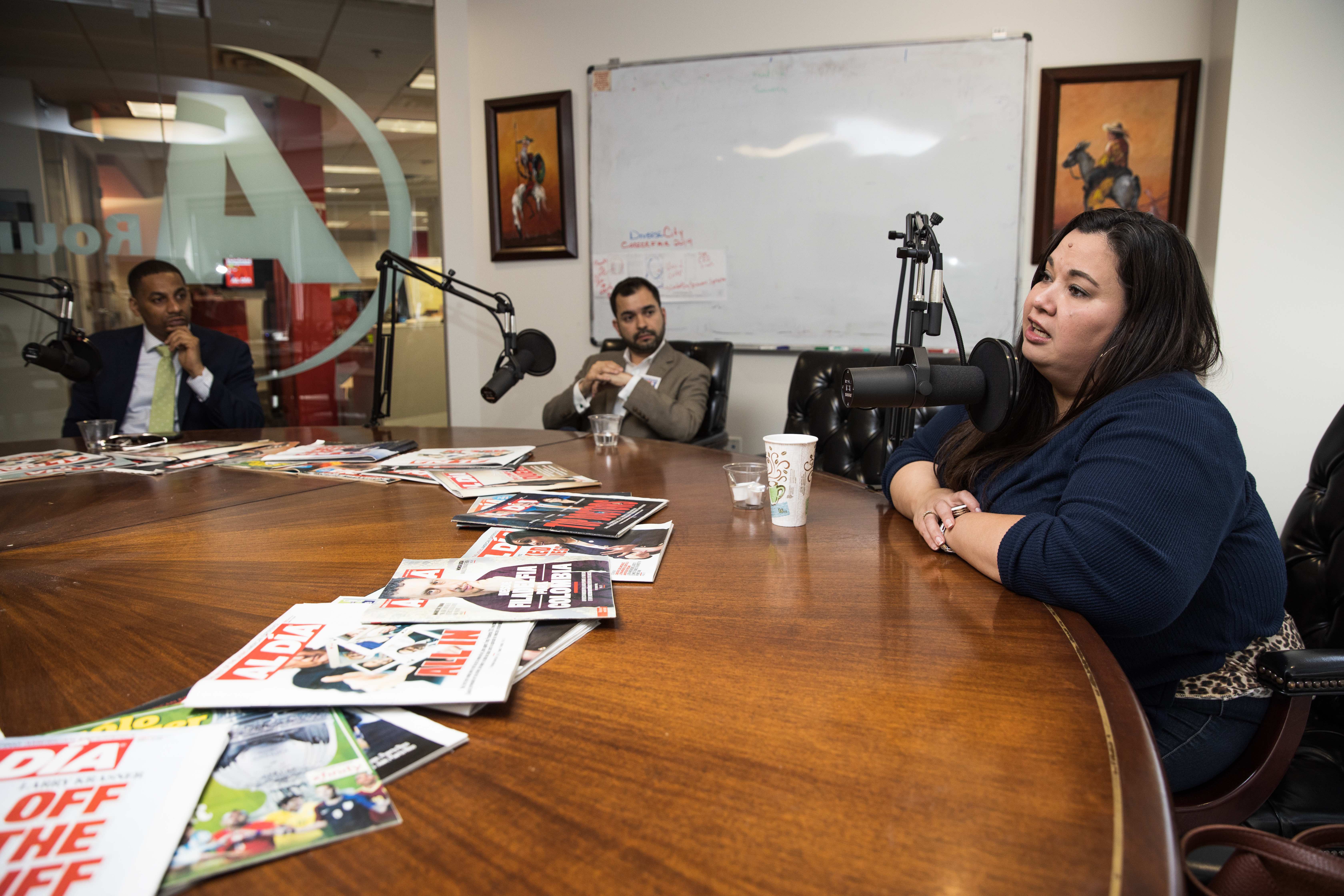 Candidates at the AL DÍA News roundtable discussing what a surge of Latinos in City Council could mean for Philadelphia. Photo: Harrison Brink/AL DÍA News