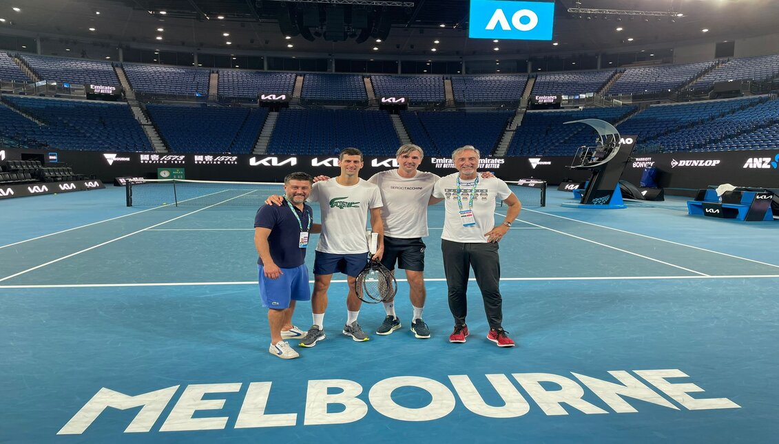 Novak Djokovic, tenista serbio y número uno del mundo en canchas de Melbourne en Australia