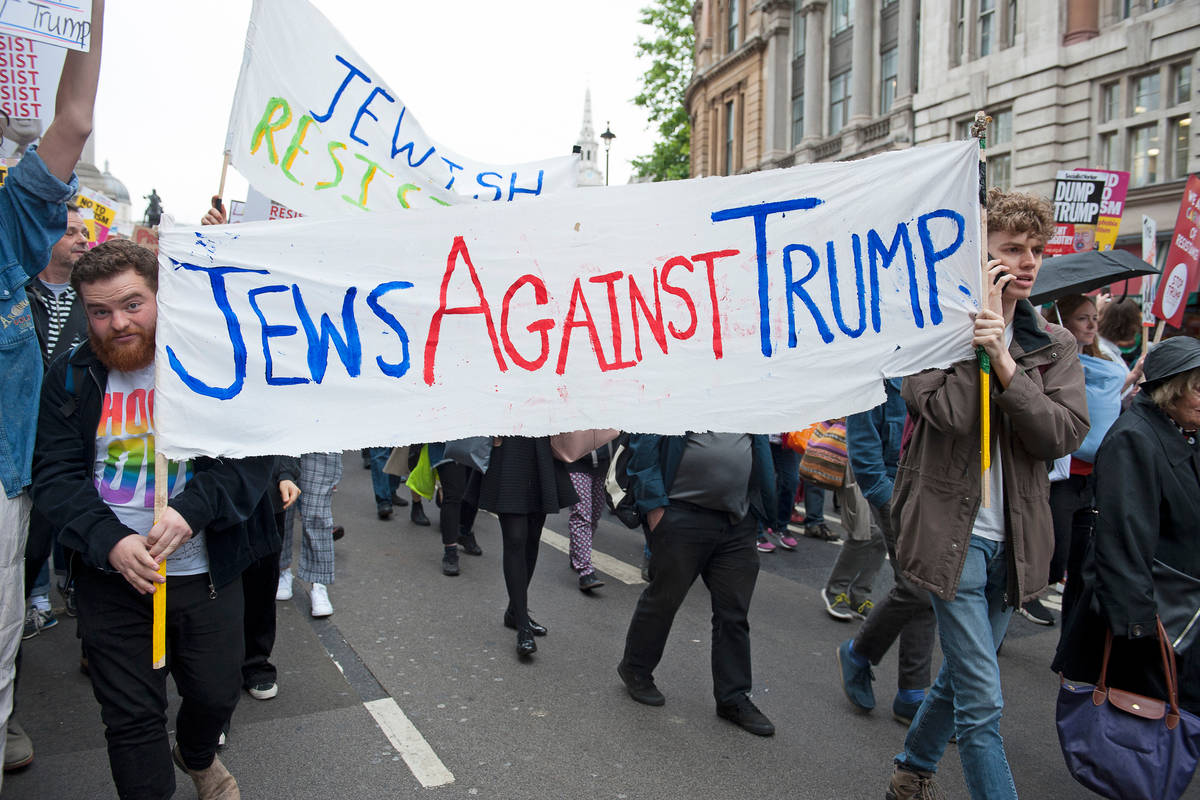 Jews protest against Trump and his language surrounding immigrants, similar to what Nazis used against Jews. (Courtesy Photo) 