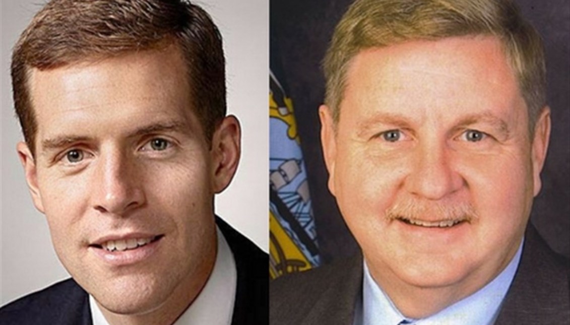 Conor Lamb (L) and Rick Saccone (R), candidates who competed for Pennsylvania's 18th Congressional District last Tuesday.