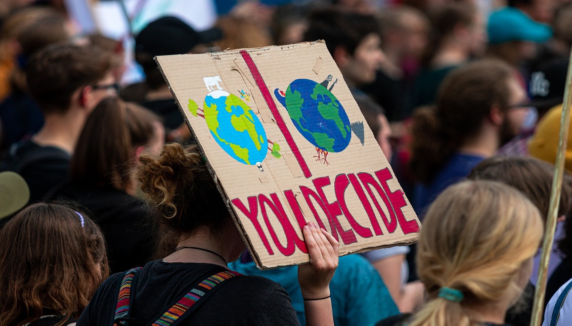 manifestación en contra del cambio climático