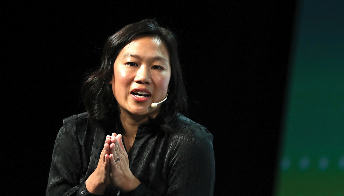 Priscilla Chan, co-founder of the Chan Zuckerberg Initiative, speaks during at TechCrunch in San Francisco, CA. Photo: Justin Sullivan / Getty Images