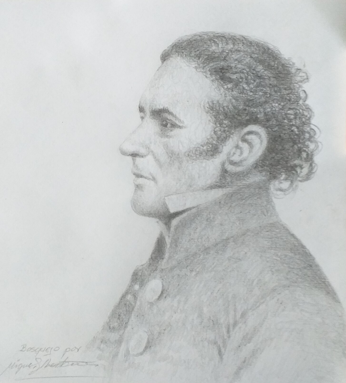 A sketch of Ambassador Manuel de Trujillo y Torres, as sketched by painter Miguel Torres.
