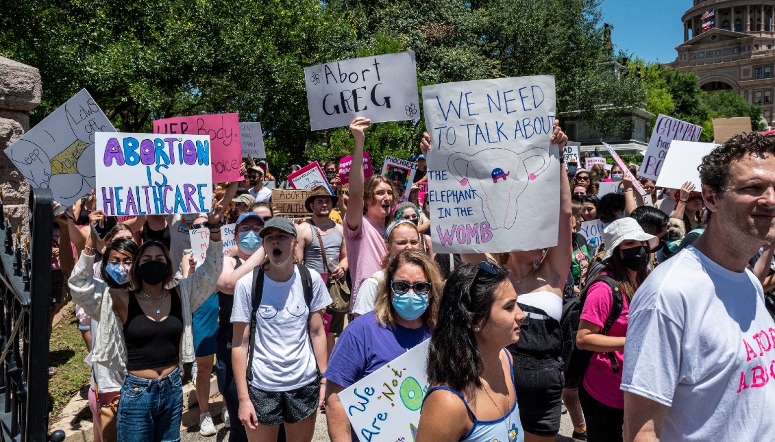Durign September there have been protests against B-8 bill in Texas. Photo: Getty Images