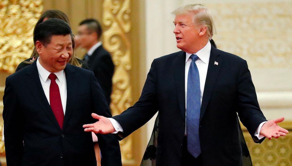 Xi Jinping and Donald Trump in Beijing, November 2017. Jonathan Ernst / Reuters